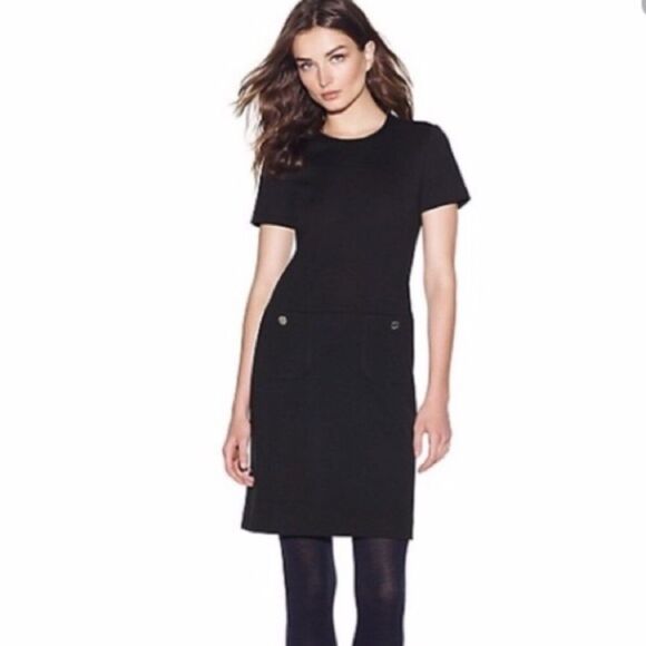 Tory Burch Anthea Black Knit Wool Dress Size Extra Small - Picture 1 of 11